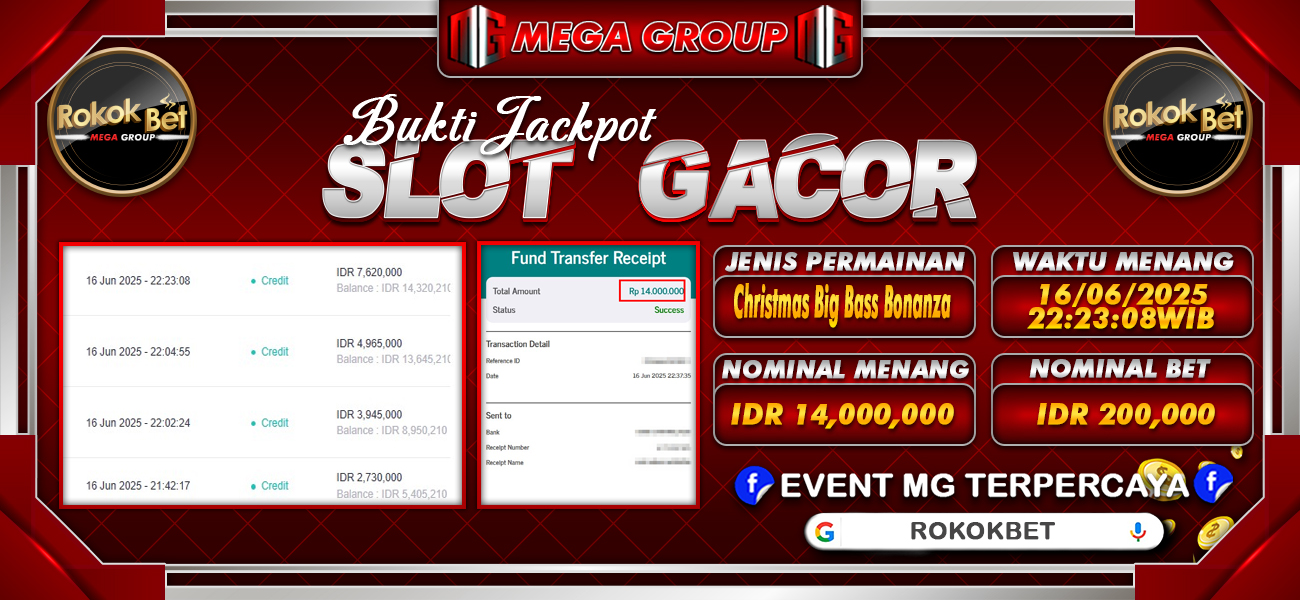 Bukti JP situs Rokokbet hari Rabu, 18 Juni 2025