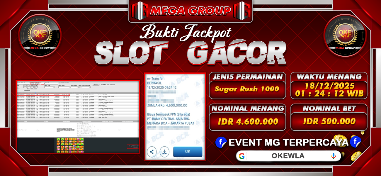 Bukti JP situs Okewla hari Kamis, 18 Desember 2025