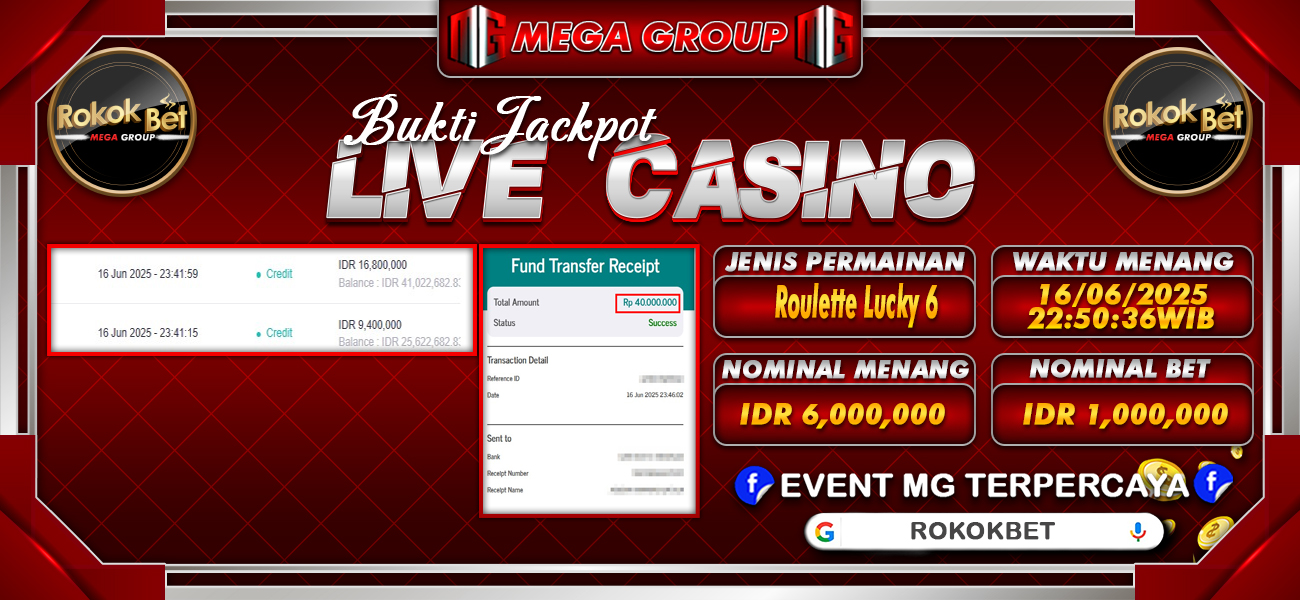Bukti JP situs Rokokbet hari Rabu, 18 Juni 2025
