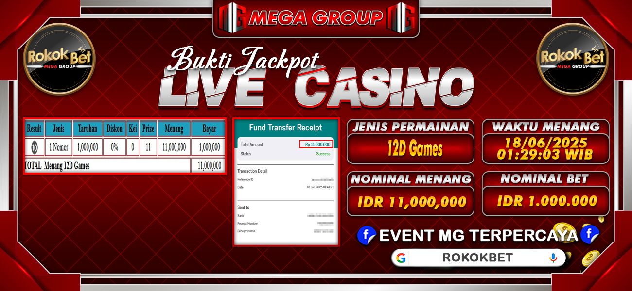 Bukti JP situs Rokokbet hari Kamis, 19 Juni 2025