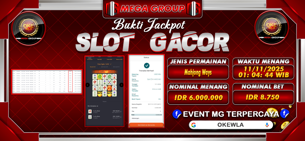 Bukti JP situs Okewla hari Selasa, 11 November 2025