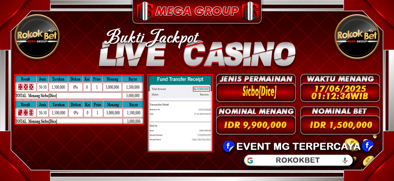 Bukti JP situs Rokokbet hari Rabu, 18 Juni 2025