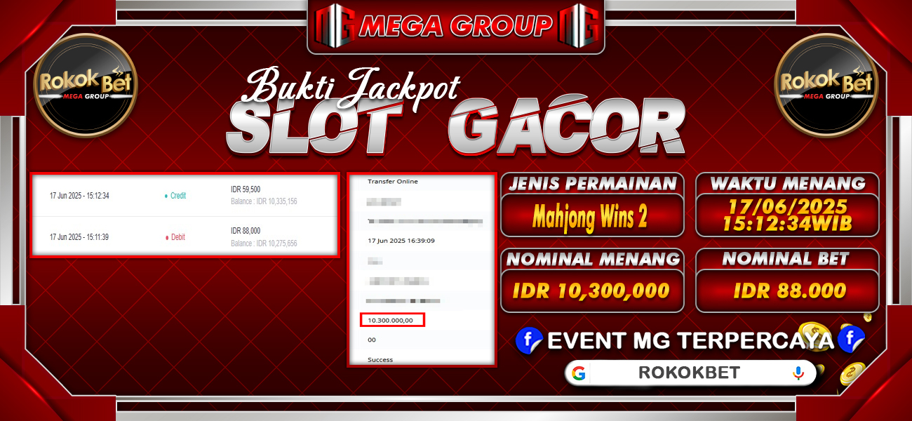 Bukti JP situs Rokokbet hari Kamis, 19 Juni 2025