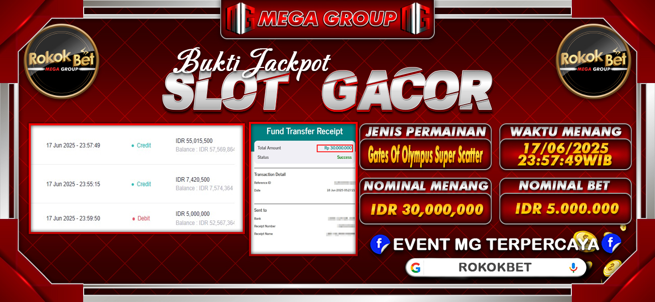 Bukti JP situs Rokokbet hari Kamis, 19 Juni 2025