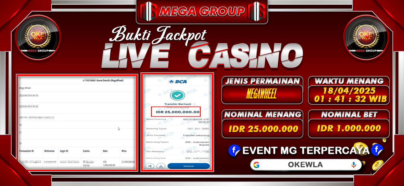 Bukti JP situs Okewla hari Jumat, 18 April 2025