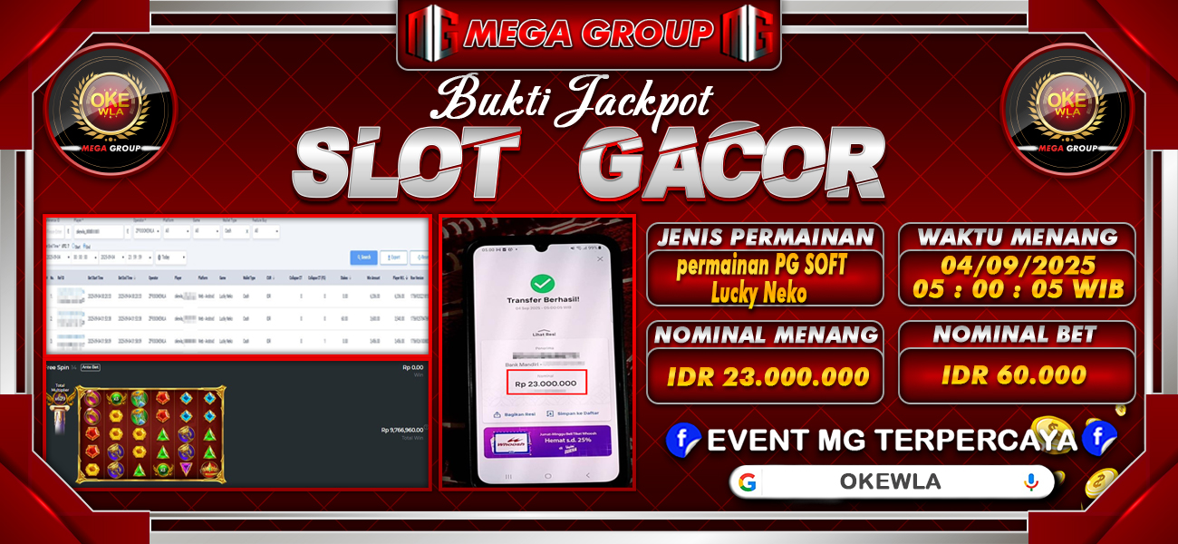 Bukti JP situs Okewla hari Kamis, 04 September 2025