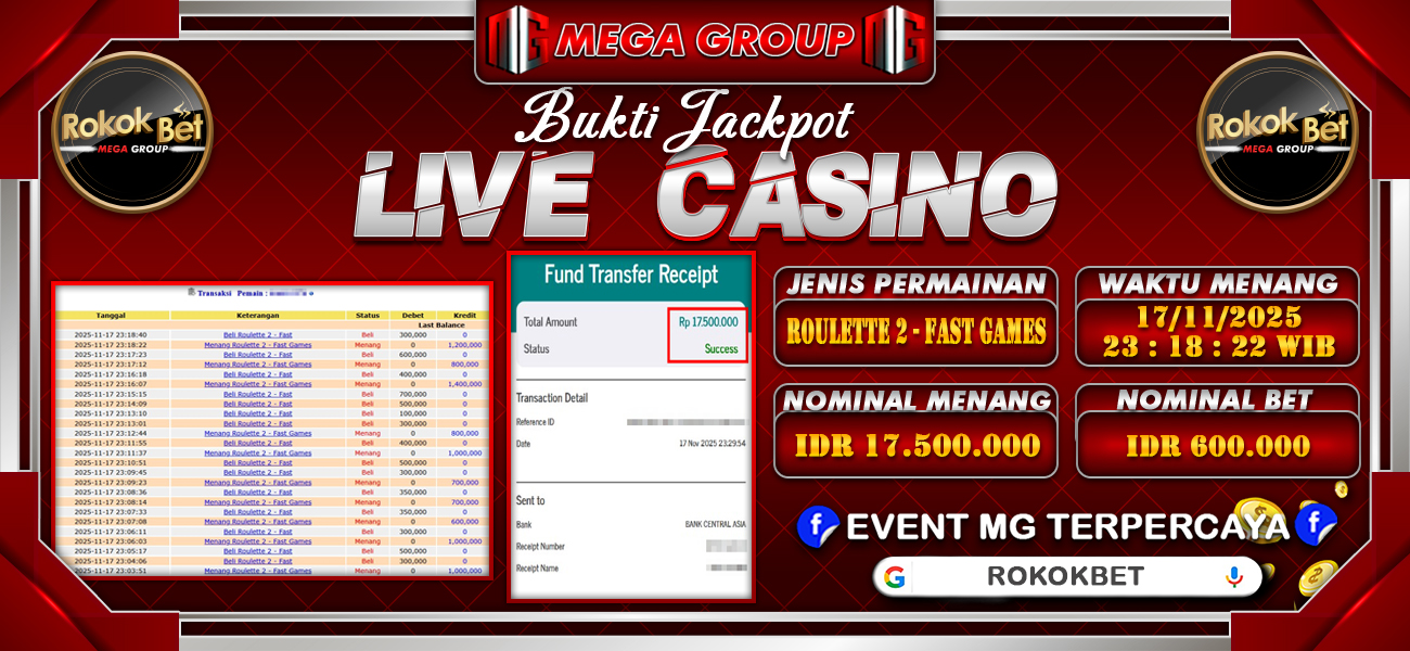 Bukti JP situs Rokokbet hari Selasa, 18 November 2025