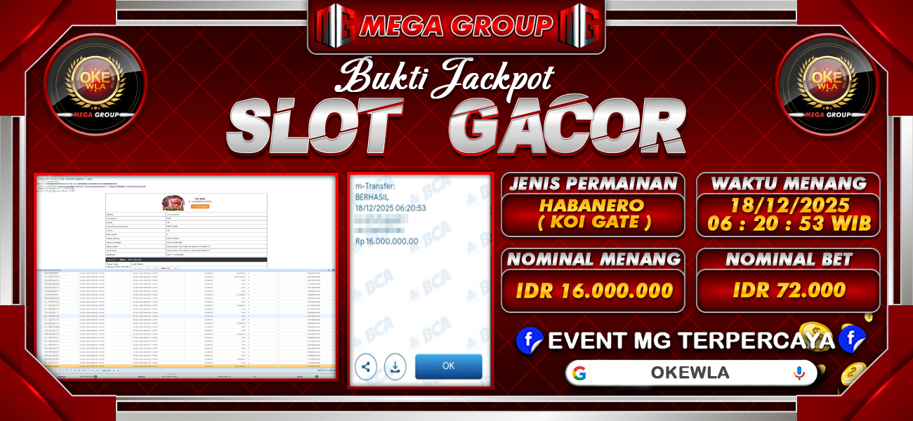 Bukti JP situs Okewla hari Kamis, 18 Desember 2025