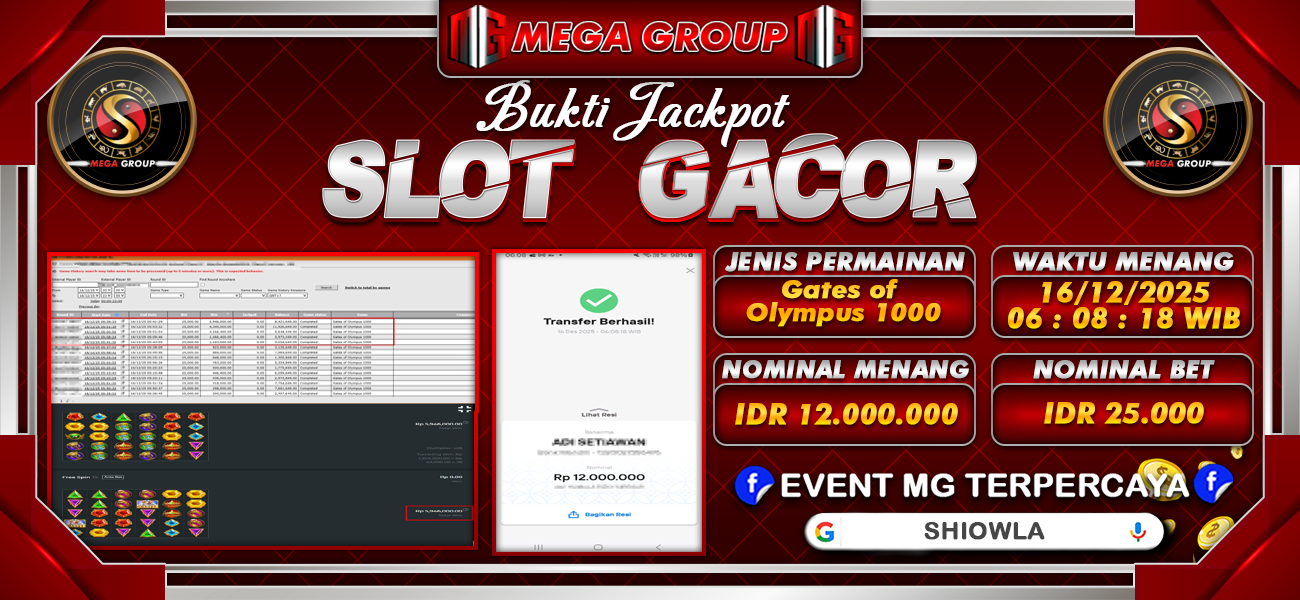 Bukti JP situs Shiowla hari Selasa, 16 Desember 2025