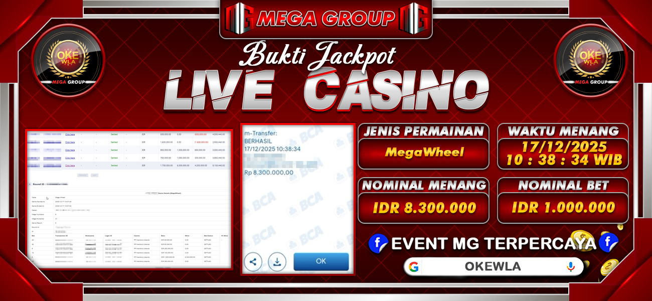 Bukti JP situs Okewla hari Rabu, 17 Desember 2025