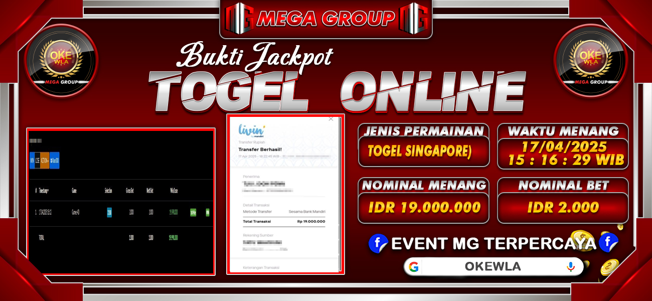 Bukti JP situs Okewla hari Kamis, 17 April 2025