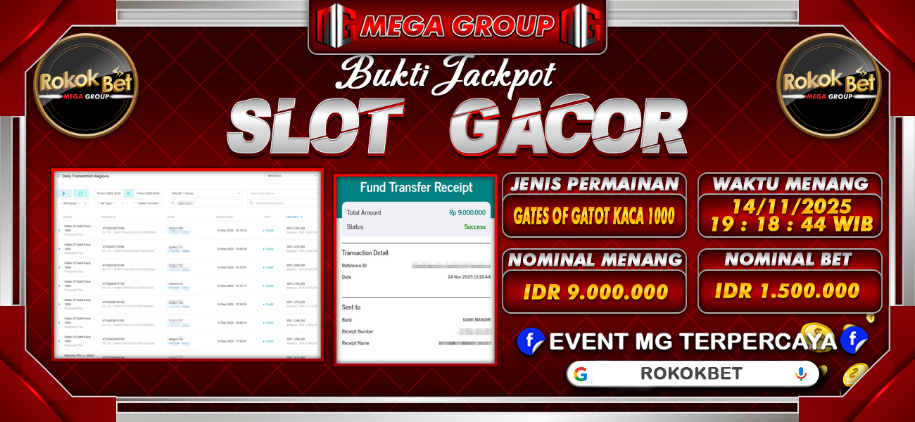 Bukti JP situs Rokokbet hari Jumat, 14 November 2025